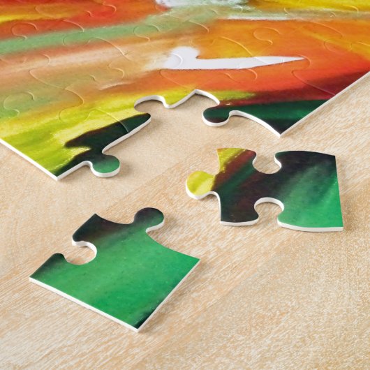 Abstract expressionisme schilderen legpuzzel (Zijkant)