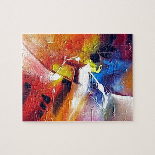 Abstract expressionisme schilderen legpuzzel (Horizontaal)
