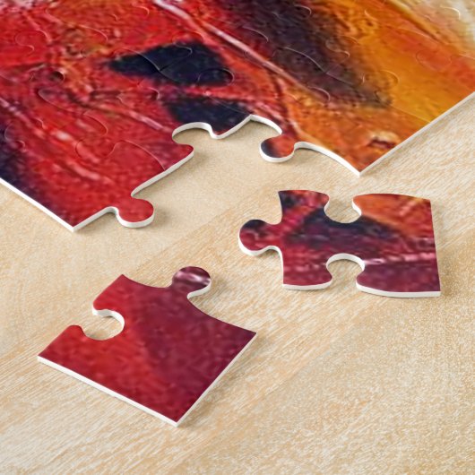Abstract expressionisme schilderen legpuzzel (Zijkant)