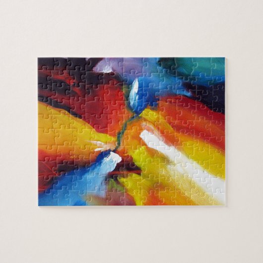 Abstract expressionisme schilderen legpuzzel (Horizontaal)