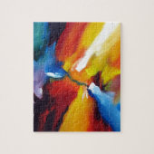 Abstract expressionisme schilderen legpuzzel (Verticaal)