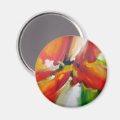 Abstract expressionisme schilderen magneet (Voorkant / Achterkant)