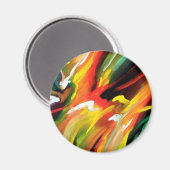 Abstract expressionisme schilderen magneet (Voorkant / Achterkant)