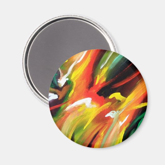 Abstract expressionisme schilderen magneet (Voorkant / Achterkant)