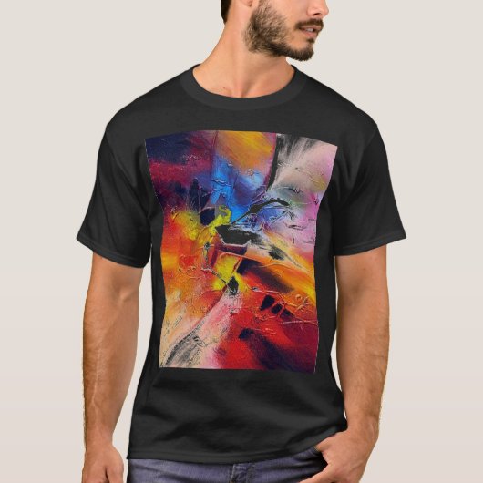 Abstract Expressionisme Schilderen Mannen Modern Z T-shirt (Voorkant)