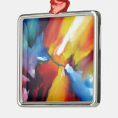 Abstract expressionisme schilderen metalen ornament (Links)