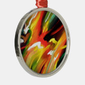 Abstract expressionisme schilderen metalen ornament (Rechts)
