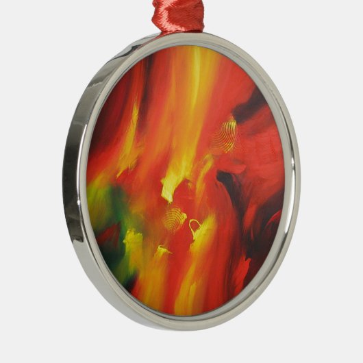 Abstract expressionisme schilderen metalen ornament (Rechts)