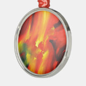 Abstract expressionisme schilderen metalen ornament (Links)