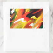 Abstract expressionisme schilderen rechthoekige sticker (Tas)