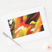 Abstract expressionisme schilderen rechthoekige sticker (Envelop)