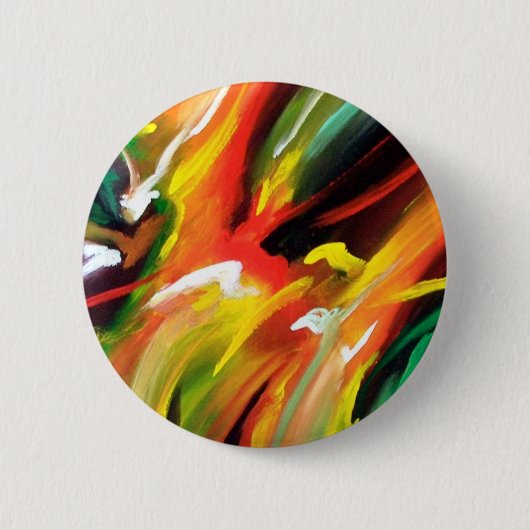 Abstract expressionisme schilderen ronde button 5,7 cm (Voorkant)