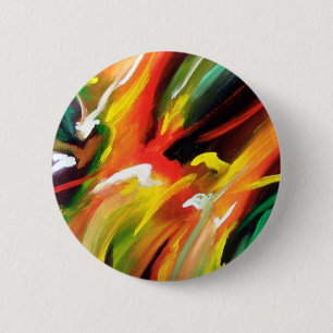 Abstract expressionisme schilderen ronde button 5,7 cm