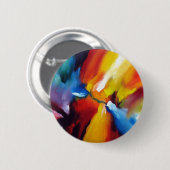 Abstract expressionisme schilderen ronde button 5,7 cm (Voorkant /achterkant)