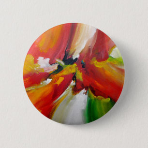 Abstract expressionisme schilderen ronde button 5,7 cm