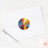 Abstract expressionisme schilderen ronde sticker (Envelop)