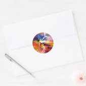 Abstract expressionisme schilderen ronde sticker (Envelop)