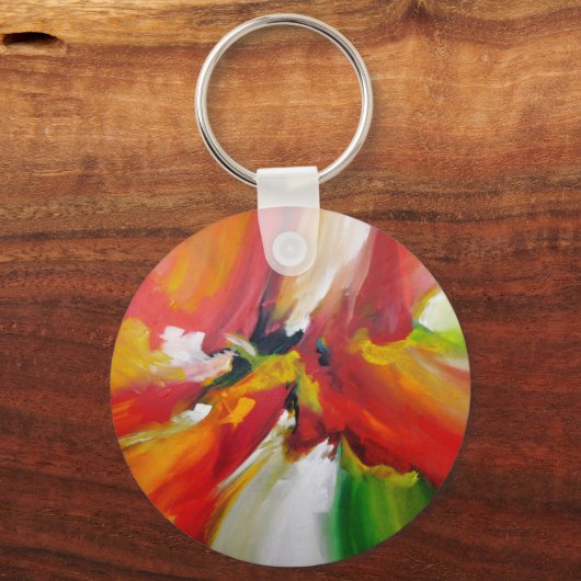 Abstract expressionisme schilderen sleutelhanger (Voorkant)