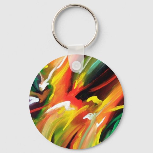 Abstract expressionisme schilderen sleutelhanger (Voorkant)