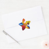 Abstract expressionisme schilderen ster sticker (Envelop)