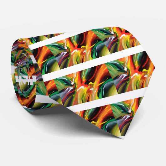 Abstract expressionisme schilderen stropdas (Opgerold)