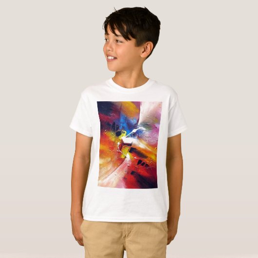 Abstract expressionisme schilderen t-shirt (Voorkant volledig)