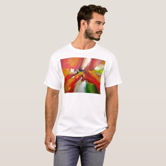 Abstract expressionisme schilderen t-shirt (Voorkant volledig)