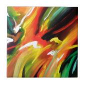 Abstract expressionisme schilderen tegeltje (Voorkant)
