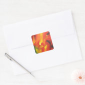 Abstract expressionisme schilderen vierkante sticker (Envelop)
