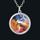 Abstract expressionisme schilderen zilver vergulden ketting<br><div class="desc">Hedendaags Abstract Expressionisme Schilderij van Serdar Hizli</div>