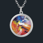 Abstract expressionisme schilderen zilver vergulden ketting<br><div class="desc">Hedendaags Abstract Expressionisme Schilderij van Serdar Hizli</div>