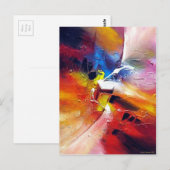 Abstract expressionisme Schilderij Briefkaart (Voorkant / Achterkant)