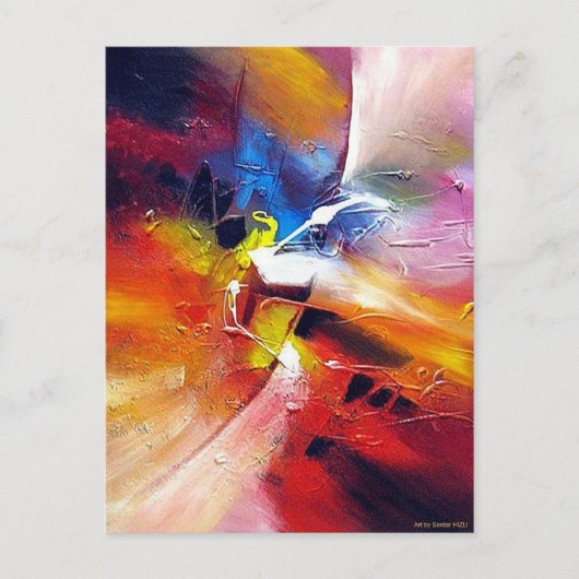Abstract expressionisme Schilderij Briefkaart (Voorkant)