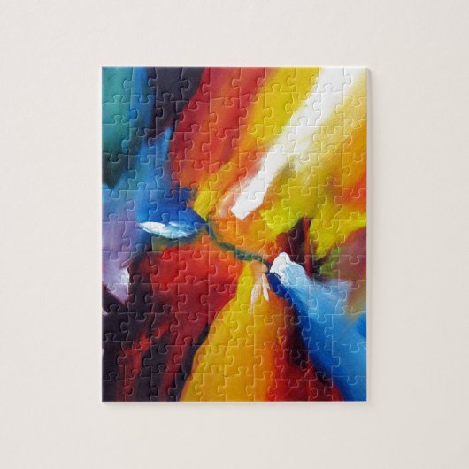Abstract expressionisme schilderij legpuzzel (Verticaal)