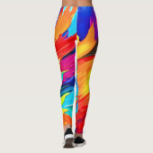 Abstract expressionisme-schilderij met levendige k leggings (Achterkant)