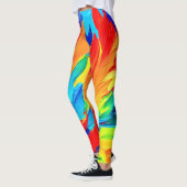 Abstract expressionisme-schilderij met levendige k leggings (Links)