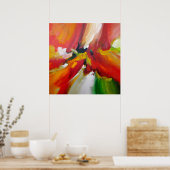Abstract Expressionisme Schilderij van Serdar Hizl Poster (Keuken)