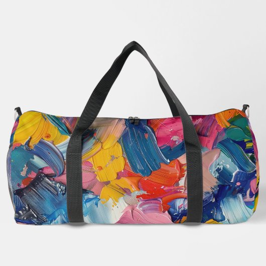 Abstract expressionisme verfpatroon plunjezak (Achterkant)