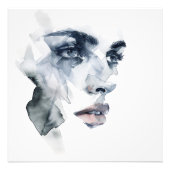 Abstract Expressionisme Vrouw Portret Foto Afdruk (Voorkant)