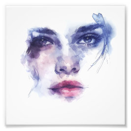 Abstract Expressionisme Vrouwenportret Foto Afdruk