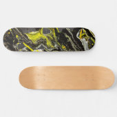 Abstract expressionisme Zwart-geel Persoonlijk Skateboard (Horizontaal)