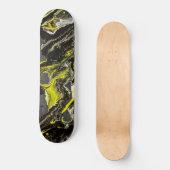 Abstract expressionisme Zwart-geel Persoonlijk Skateboard (Voorkant)