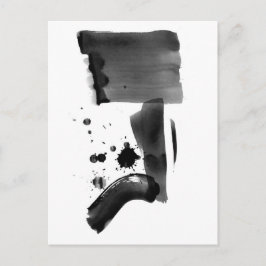Abstract expressionisme Zwart Wit Briefkaart
