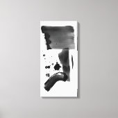 Abstract Expressionisme Zwart Wit Canvas Afdruk (Voorkant)