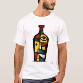 Abstract Expressionist Bottle | Modern Symbolic T-shirt (Voorkant)