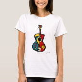 Abstract Expressionist Guitar Art – Modern Music T-shirt (Voorkant)