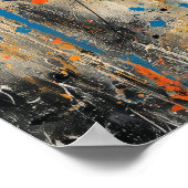 Abstract Expressionist Hummingbird Painting Modern Poster (Hoek)