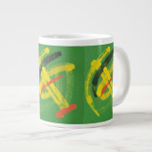 Abstract Expressionist Mark Making Fine Art Mug Grote Koffiekop (Voorkant rechts)