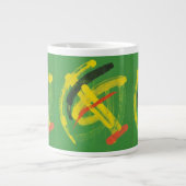 Abstract Expressionist Mark Making Fine Art Mug Grote Koffiekop (Voorkant)