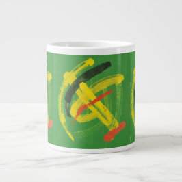 Abstract Expressionist Mark Making Fine Art Mug Grote Koffiekop